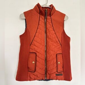 GH BASS BURNT ORANGE QUILTED PUFFER VEST SZ SMALL